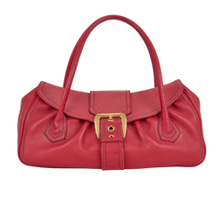 Vintage Large Chouette Flap, Leather, Red, JES016, 2*